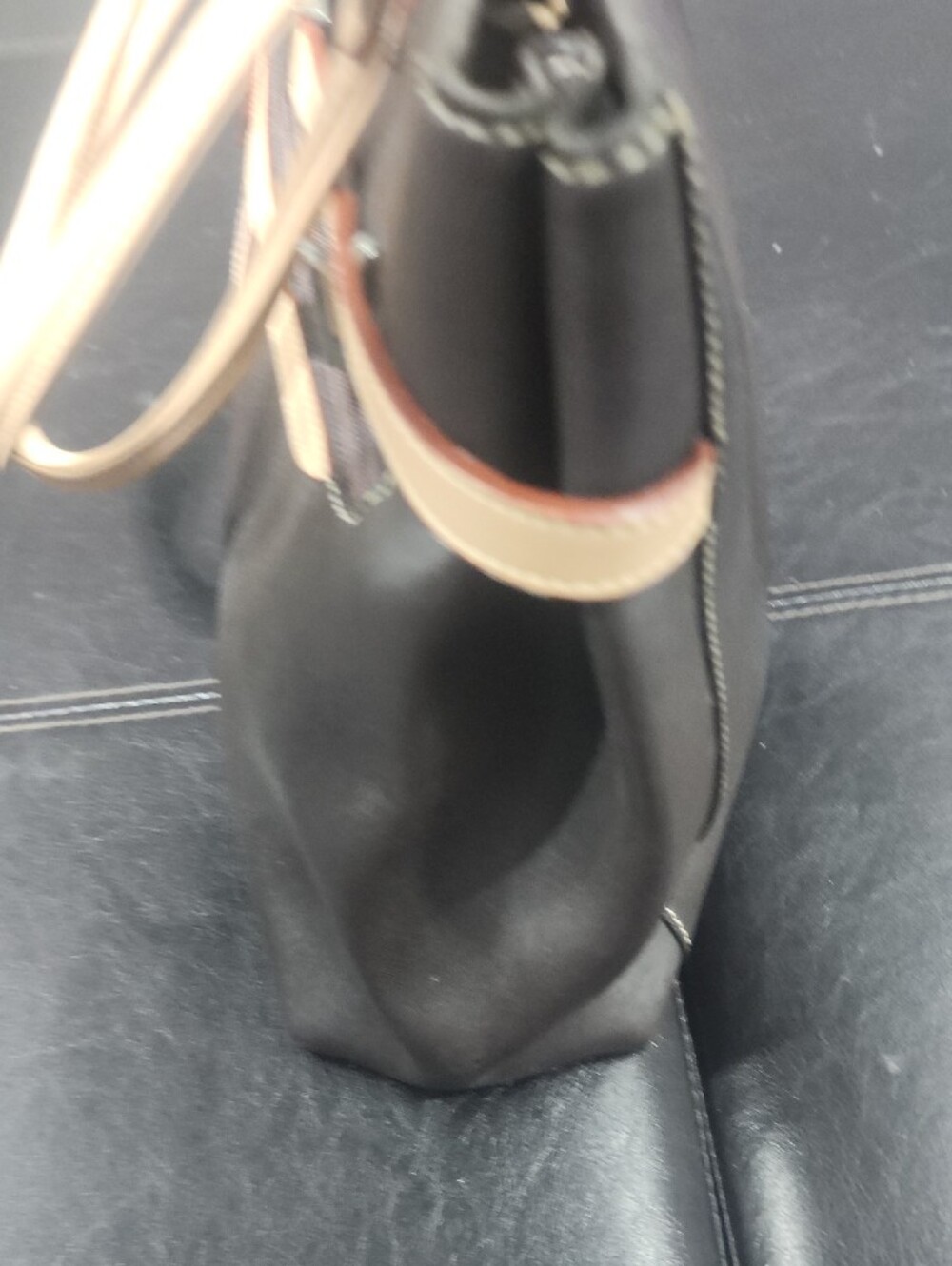Classic Brown Tote with Beige Accents by - Picture 3 of 15